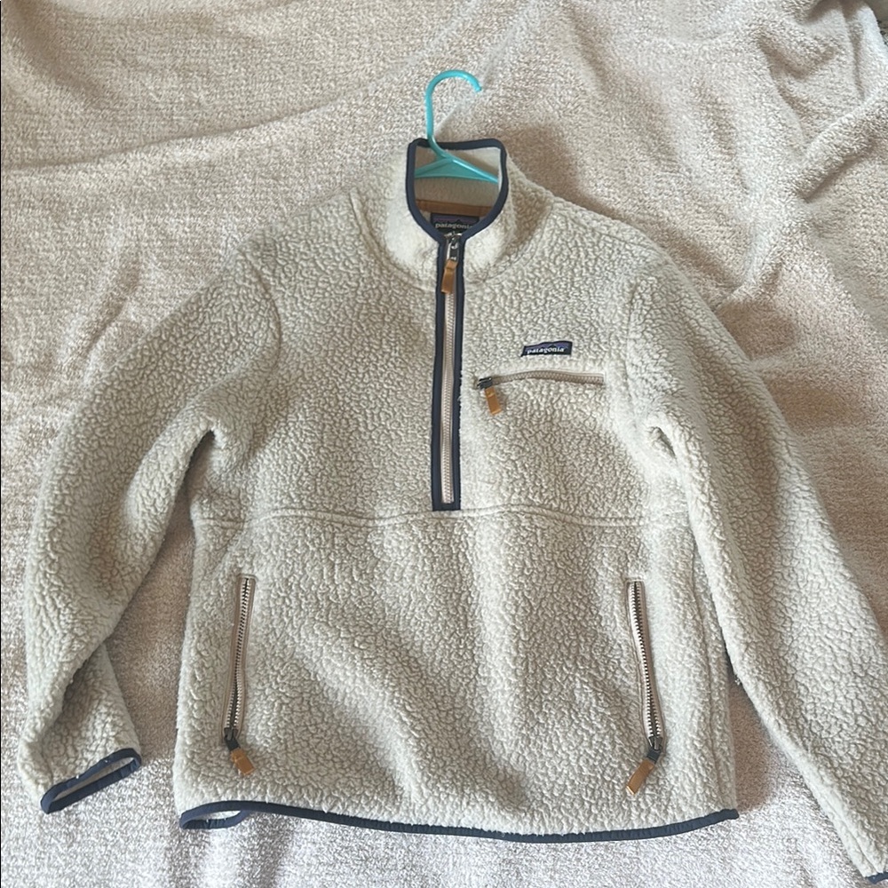 Patagonia Beige Fleece Quarter-Zip